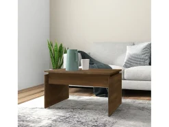 Mesa de centro | Mesa de apoio 68x50x38 cm derivados de madeira carvalho^ Mesa De Centro
