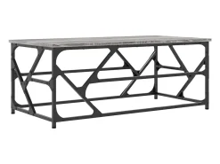Online Mesa de centro | Mesa de apoio 100x50x40cm derivados de madeira sonoma Cinzento