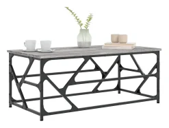 Online Mesa de centro | Mesa de apoio 100x50x40cm derivados de madeira sonoma Cinzento