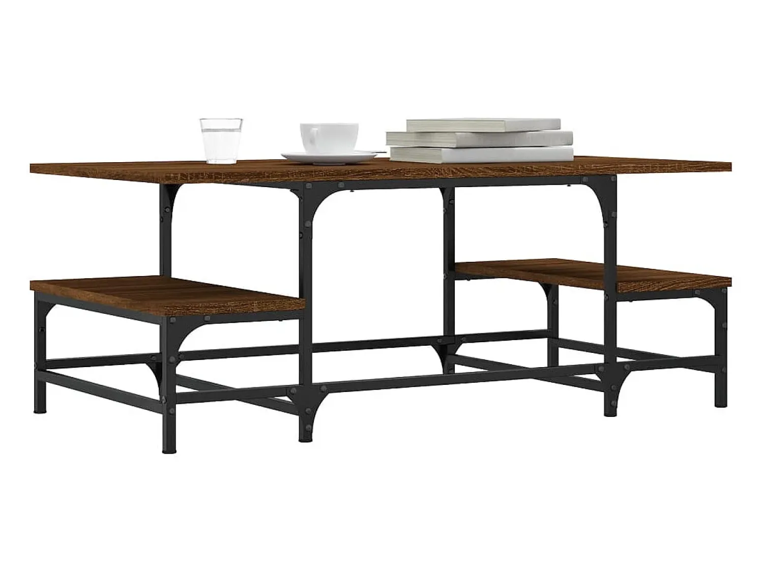 Sale Mesa de centro | Mesa de apoio 100x50.5x40 cm deriv. madeira carvalho Castanho