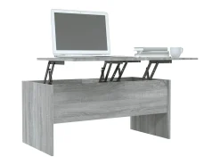 Mesa De Centro| Mesa de centro | Mesa de apoio 102x50.5x46.5 cm madeira processada sonoma cinza Cinzento