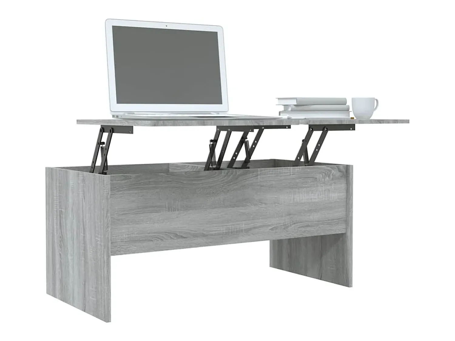 Mesa De Centro| Mesa de centro | Mesa de apoio 102x50.5x46.5 cm madeira processada sonoma cinza Cinzento