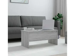 Mesa De Centro| Mesa de centro | Mesa de apoio 102x50.5x46.5 cm madeira processada sonoma cinza Cinzento