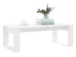 Mesa De Centro| Mesa de centro | Mesa de apoio 102x50x35 cm derivados de madeira Branco