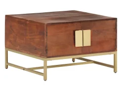 Sale Mesa de centro | Mesa de apoio 67x67x45 cm madeira de acácia maciça mel Castanho
