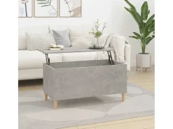 Best Mesa de centro | Mesa de apoio 90x44.5x45 derivados de madeira cimento Cinzento