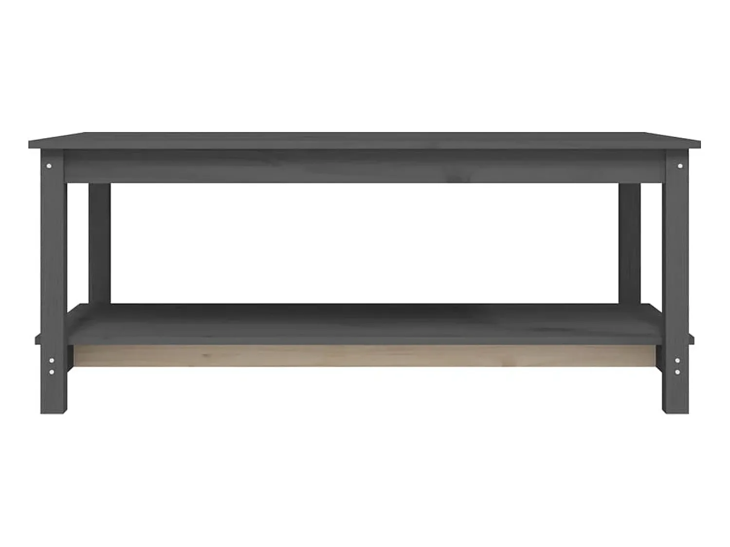 Mesa De Centro* Mesa de centro | Mesa de apoio 110x55x45 cm madeira de pinho maciça Cinzento