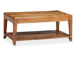 Clearance Mesa de centro | Mesa de apoio em madeira maciça 88x50x38 cm Castanho