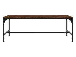 Mesa De Centro| Mesa de centro | Mesa de apoio 100x50x35 cm derivados madeira carvalho Castanho