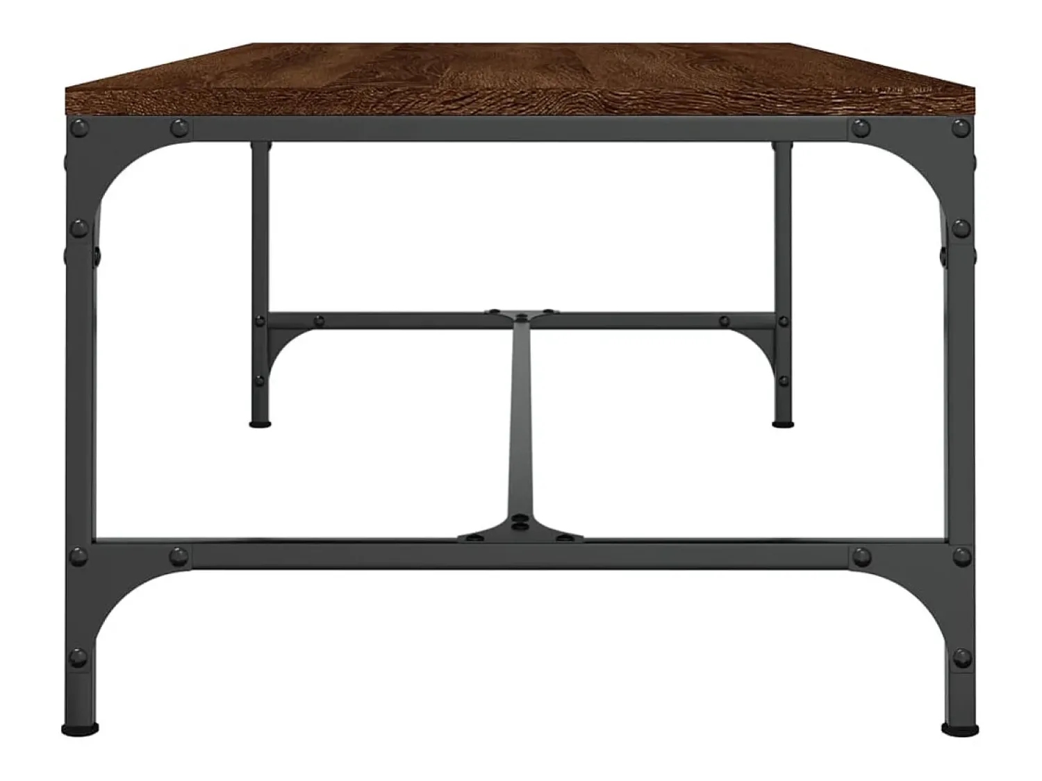 Mesa De Centro| Mesa de centro | Mesa de apoio 100x50x35 cm derivados madeira carvalho Castanho