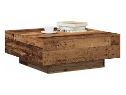 Mesa De Centro| Mesa de centro | Mesa de apoio Madeira antiga 80x80x31 cm Castanho