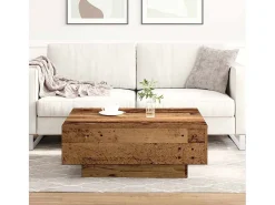 Mesa De Centro| Mesa de centro | Mesa de apoio Madeira antiga 80x80x31 cm Castanho