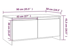 Mesa de centro | Mesa de apoio 90x50x41.5 cm derivados madeira sonoma^ Mesa De Centro