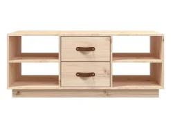 Online Mesa de centro | Mesa de apoio | Mesa de café 100x50x41 cm pinho maciço Castanho