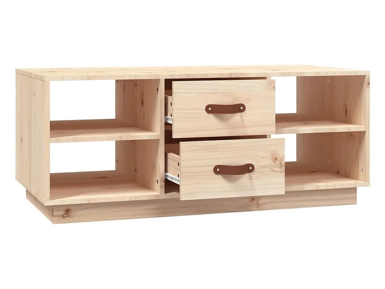 Online Mesa de centro | Mesa de apoio | Mesa de café 100x50x41 cm pinho maciço Castanho