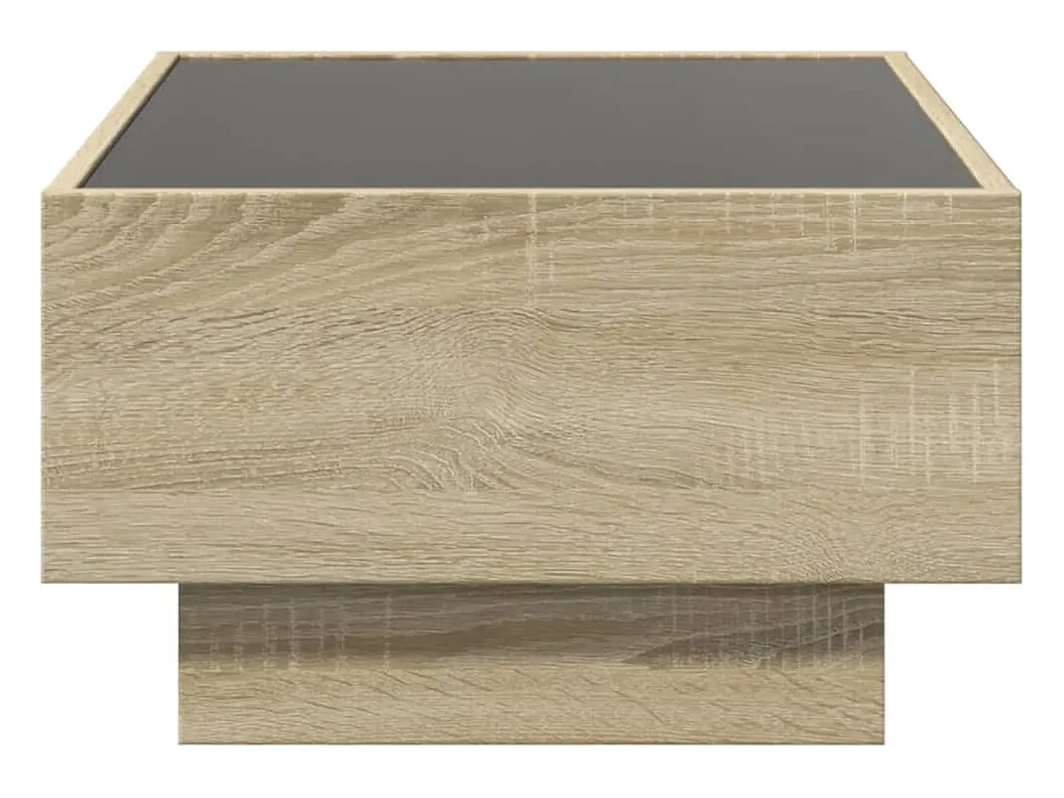 Mesa de centro | Mesa de apoio c/ LEDs 70x50x30 cm derivados de madeira^ Mesa De Centro