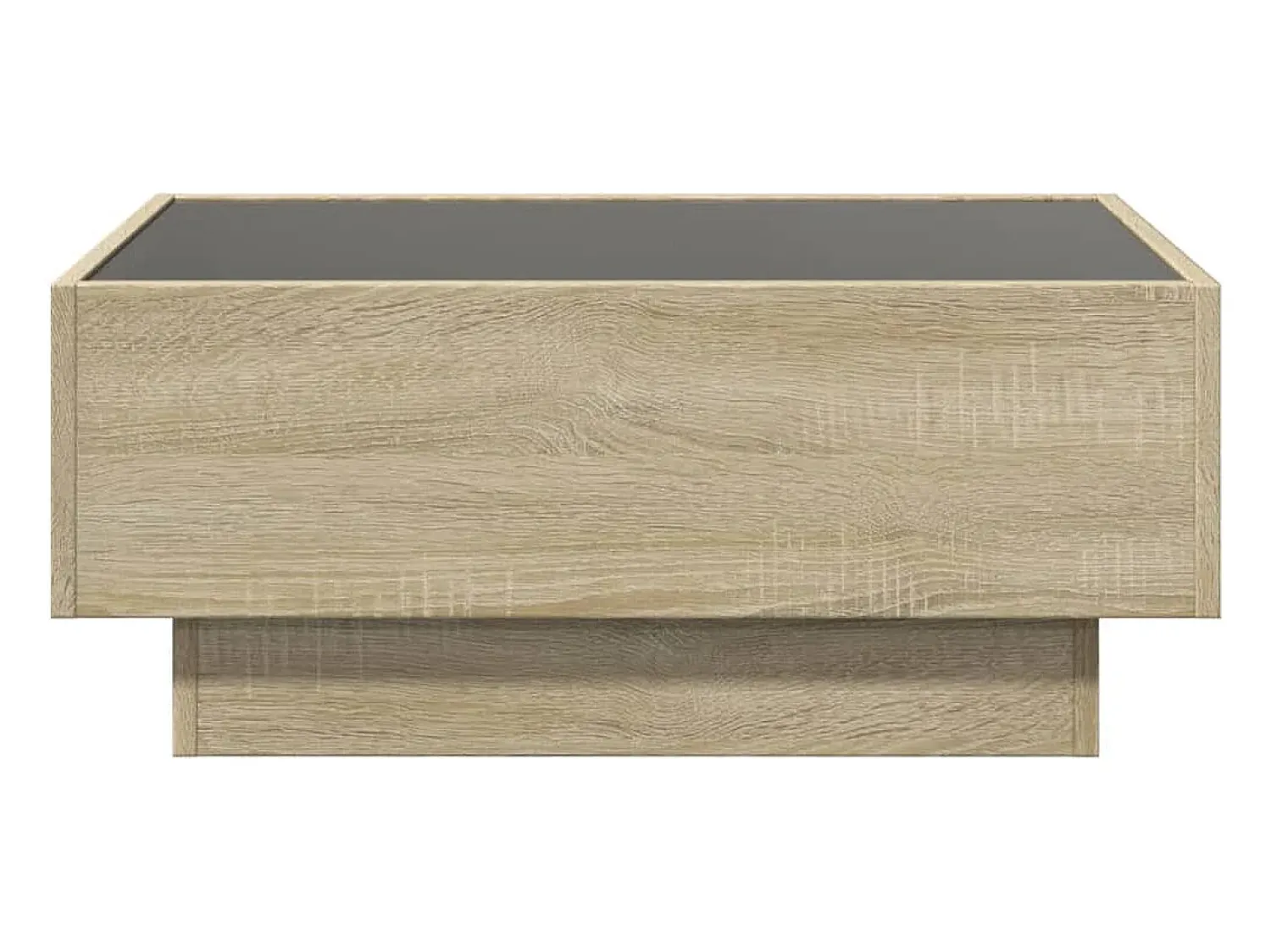 Mesa de centro | Mesa de apoio c/ LEDs 70x50x30 cm derivados de madeira^ Mesa De Centro
