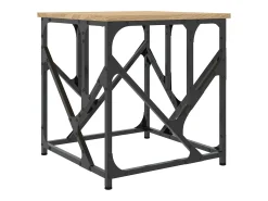 Mesa De Centro* Mesa de centro | Mesa de apoio 45x45x47.5 cm derivados madeira carvalho sonoma Castanho