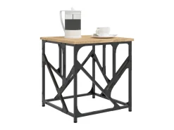 Mesa De Centro* Mesa de centro | Mesa de apoio 45x45x47.5 cm derivados madeira carvalho sonoma Castanho