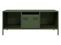 Mesa de centro | Mesa de apoio 101.5x50x43.5 cm aço laminado a frio -azeitona^ Mesa De Centro