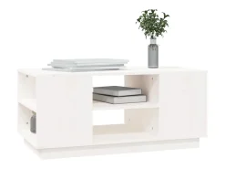 Mesa De Centro* Mesa de centro | Mesa de apoio 90x49x40.5 cm madeira de pinho maciça Branco