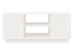 Mesa De Centro* Mesa de centro | Mesa de apoio 90x49x40.5 cm madeira de pinho maciça Branco