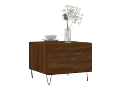 Best Mesa de centro | Mesa de apoio 50x50x40 cm derivados madeira carvalho Castanho