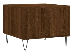 Best Mesa de centro | Mesa de apoio 50x50x40 cm derivados madeira carvalho Castanho