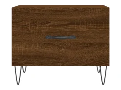Best Mesa de centro | Mesa de apoio 50x50x40 cm derivados madeira carvalho Castanho