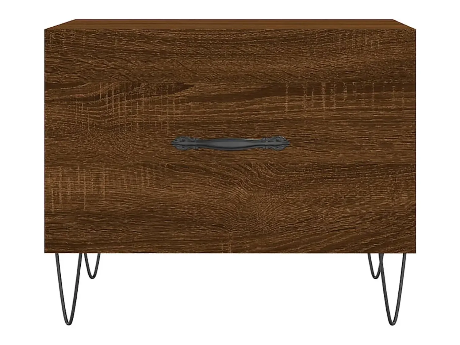 Best Mesa de centro | Mesa de apoio 50x50x40 cm derivados madeira carvalho Castanho