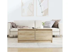 Sale Mesa de centro | Mesa de apoio com gavetas 100x100x40 cm carvalho sonoma Castanho