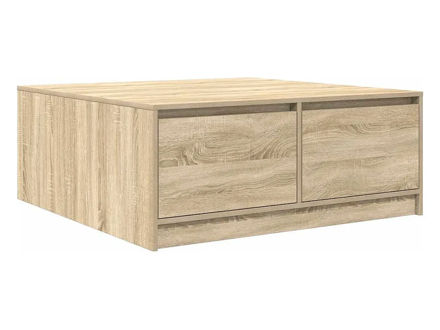 Sale Mesa de centro | Mesa de apoio com gavetas 100x100x40 cm carvalho sonoma Castanho