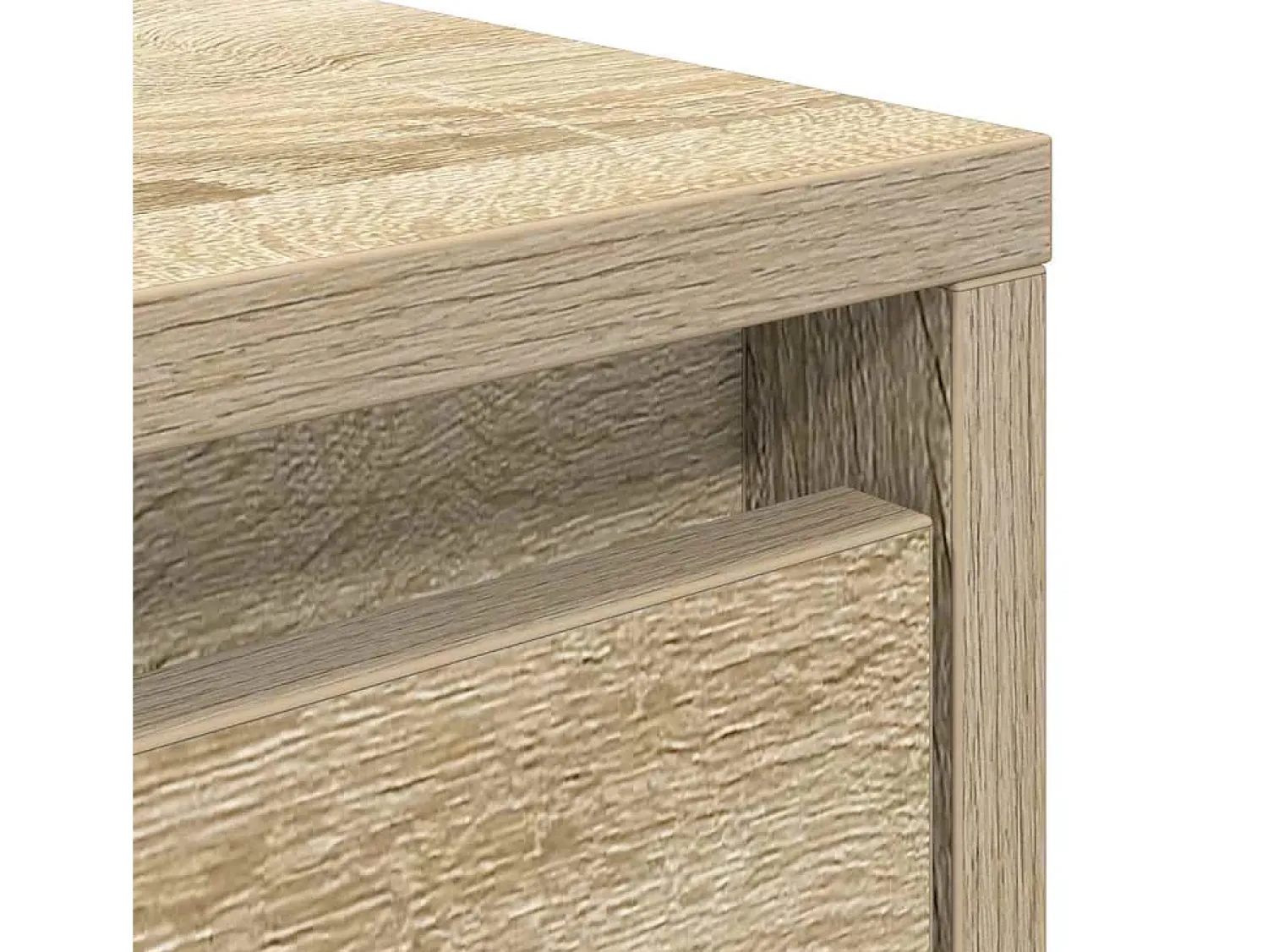 Sale Mesa de centro | Mesa de apoio com gavetas 100x100x40 cm carvalho sonoma Castanho