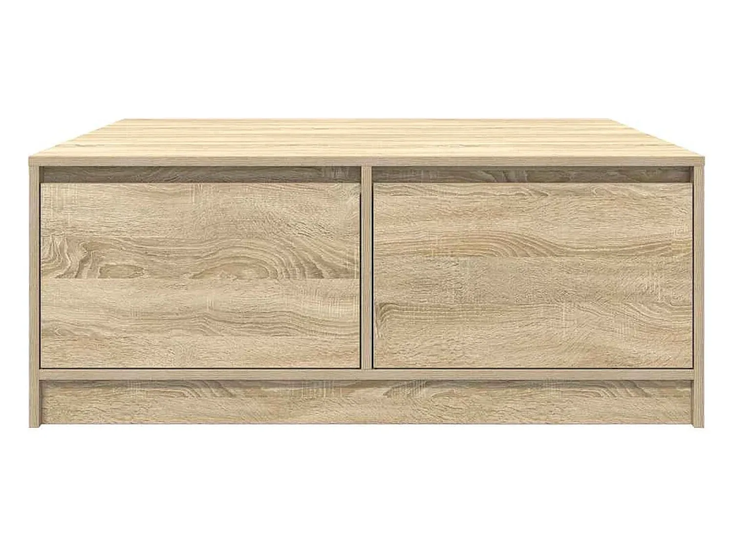 Sale Mesa de centro | Mesa de apoio com gavetas 100x100x40 cm carvalho sonoma Castanho