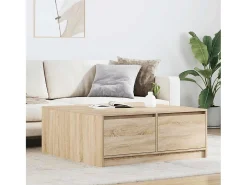 Sale Mesa de centro | Mesa de apoio com gavetas 100x100x40 cm carvalho sonoma Castanho
