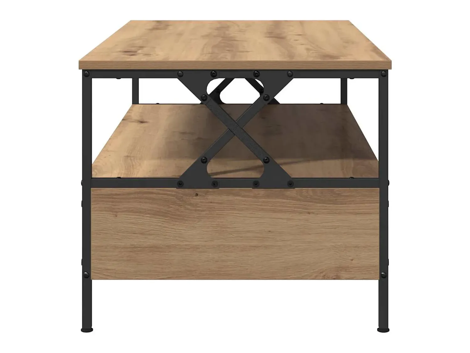 Mesa De Centro| Mesa de centro | Mesa de apoio with Drawer carvalho artisiano 100x51x45 cm Castanho