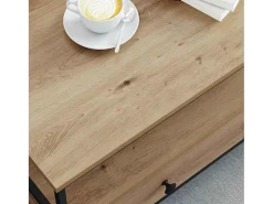 Mesa De Centro| Mesa de centro | Mesa de apoio with Drawer carvalho artisiano 100x51x45 cm Castanho