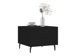 Mesa De Centro* Mesa de centro | Mesa de apoio 50x50x40 cm derivados de madeira Preto