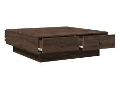 Mesa de centro | Mesa de apoio 90x90x28 cm derivados madeira carvalho^ Mesa De Centro