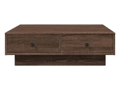 Mesa de centro | Mesa de apoio 90x90x28 cm derivados madeira carvalho^ Mesa De Centro