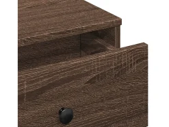 Mesa de centro | Mesa de apoio 90x90x28 cm derivados madeira carvalho^ Mesa De Centro