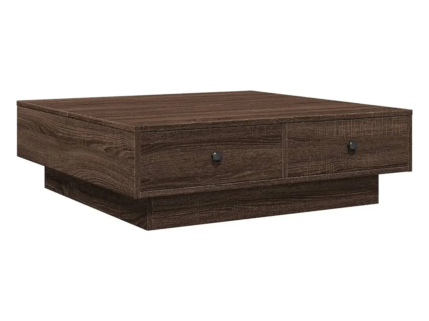 Mesa de centro | Mesa de apoio 90x90x28 cm derivados madeira carvalho^ Mesa De Centro