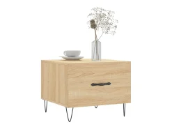 Mesa de centro | Mesa de apoio 50x50x40 cm derivados de madeira carvalho sonoma^ Mesa De Centro