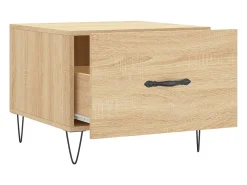 Mesa de centro | Mesa de apoio 50x50x40 cm derivados de madeira carvalho sonoma^ Mesa De Centro