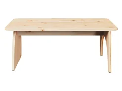 Sale Mesa de centro | Mesa de apoio Natural 80x50x31 cm Madeira de pinho maciça Castanho