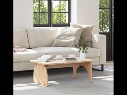 Sale Mesa de centro | Mesa de apoio Natural 80x50x31 cm Madeira de pinho maciça Castanho