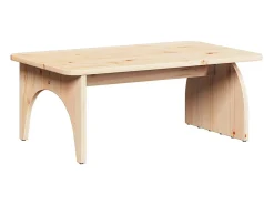 Sale Mesa de centro | Mesa de apoio Natural 80x50x31 cm Madeira de pinho maciça Castanho