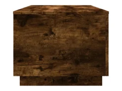 Mesa De Centro* Mesa de centro | Mesa de apoio com luzes LED 90x50x40 cm carvalho fumado Castanho