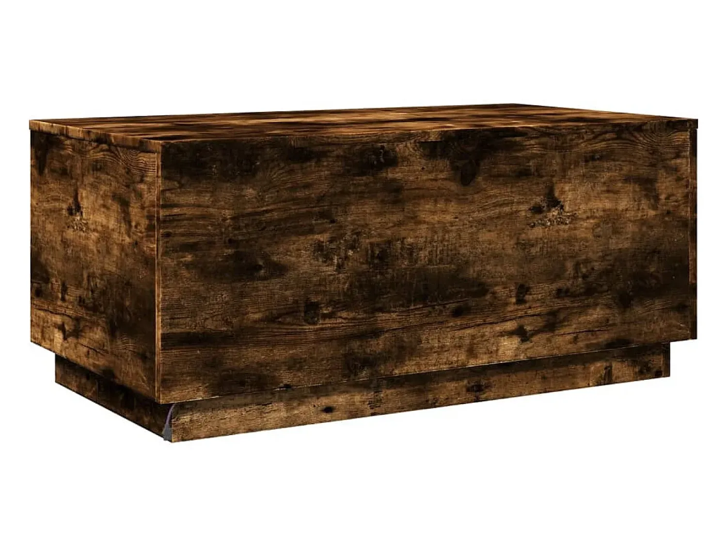 Mesa De Centro* Mesa de centro | Mesa de apoio com luzes LED 90x50x40 cm carvalho fumado Castanho