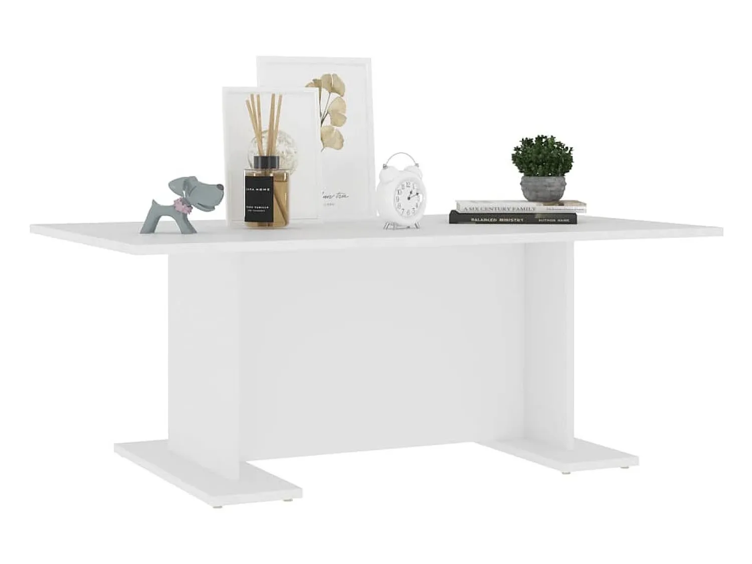 Mesa de centro | Mesa de apoio 103.5x60x40 cm derivados de madeira^ Mesa De Centro
